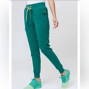Uniforms World XS Green Five Pocket Drawstring Jogger Scrub Bottom Pants